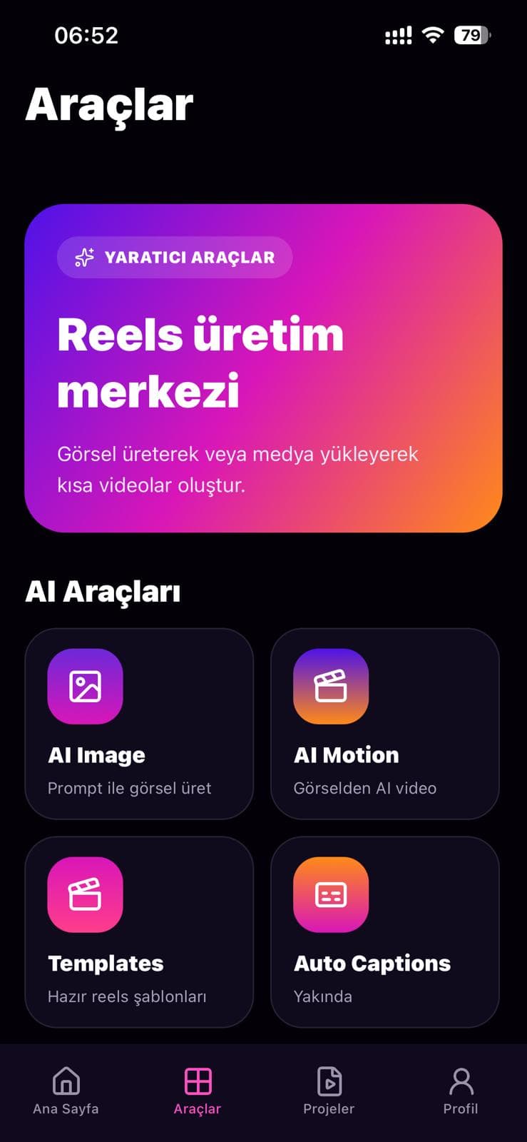 IB Reels Maker ekran 1
