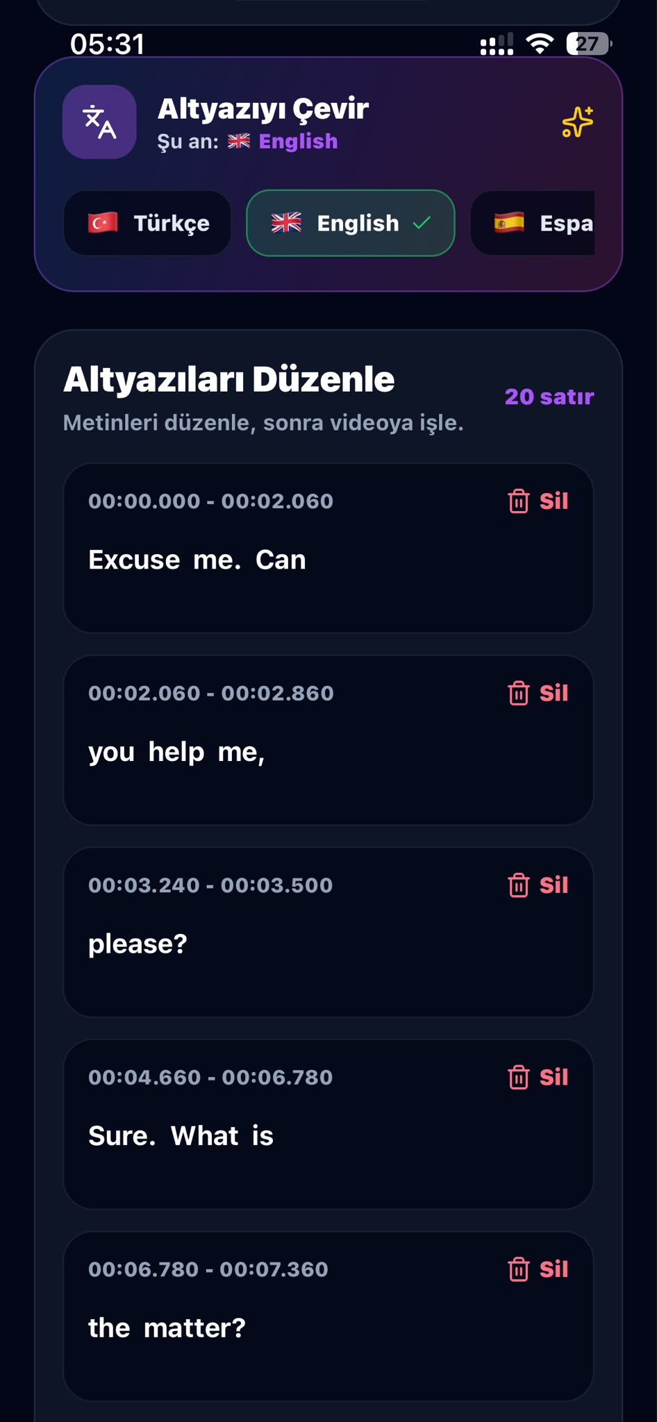 IB Subtitle Studio ekran 3